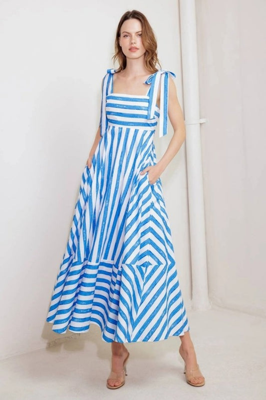 PALM BEACH STRIPED MAXI DRESS
