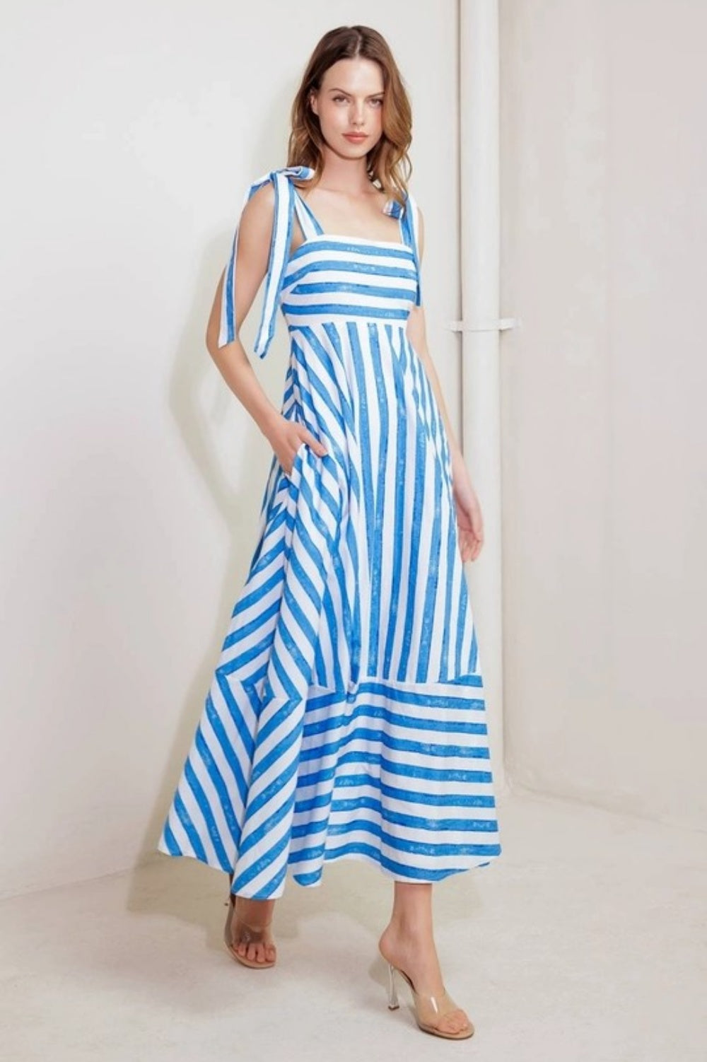 PALM BEACH STRIPED MAXI DRESS
