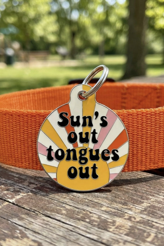 BAD TAGS SUNS OUT TONGUES OUT DOG TAG