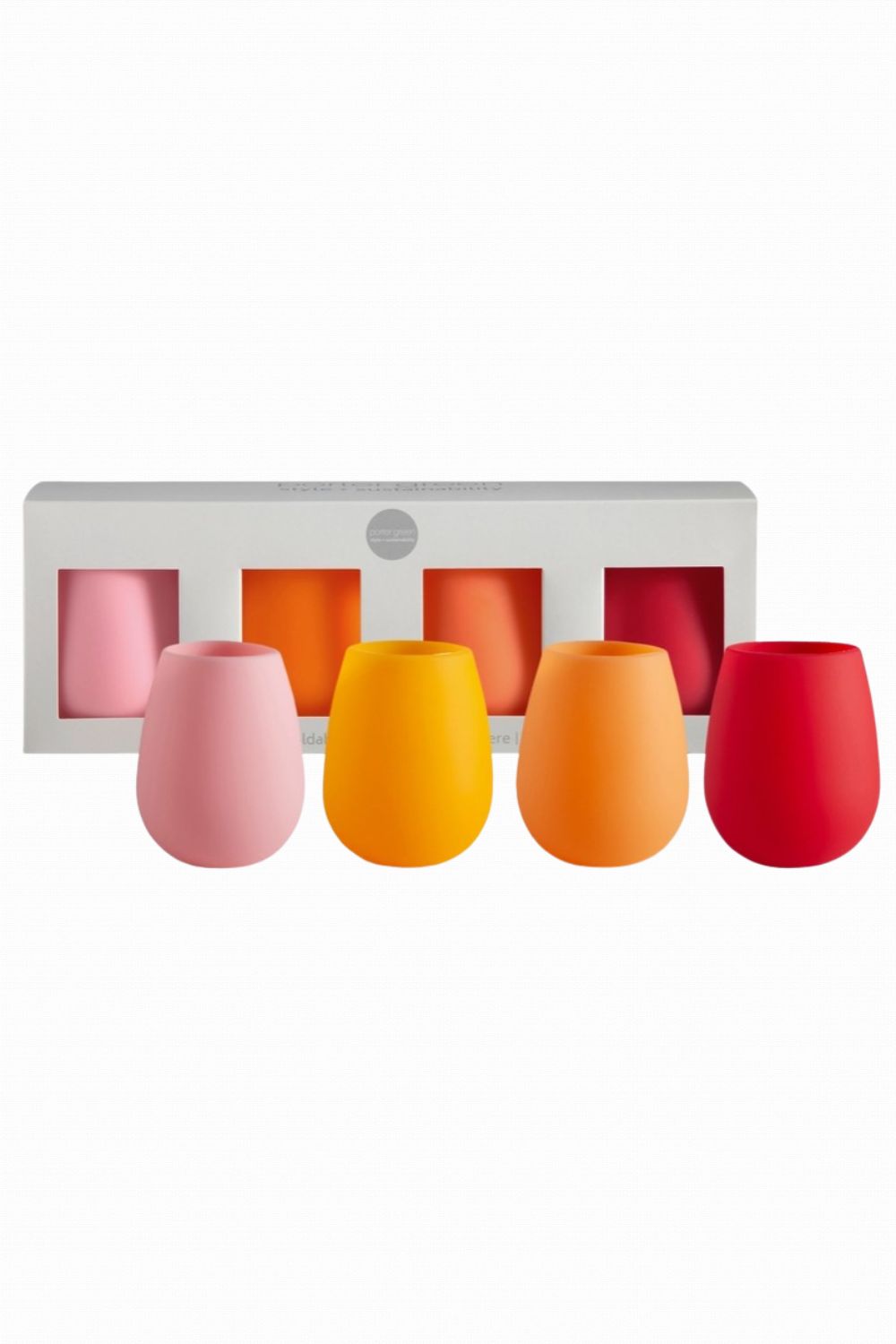 Fegg PORTER GREEN SUNSET FEGG SILICONE GLASSES SET OF 4 – therosellestore.com.au