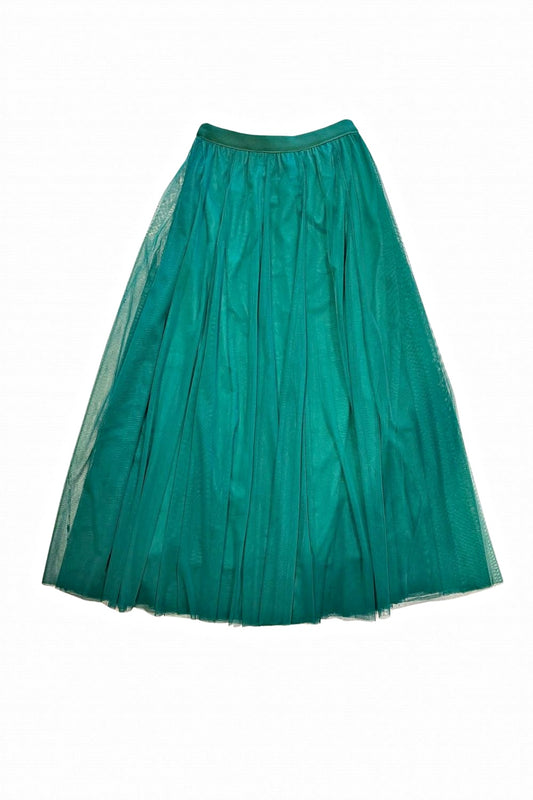 LOST + FOUND TANGO FOXTROT TULLE SKIRT LAWN GREEN