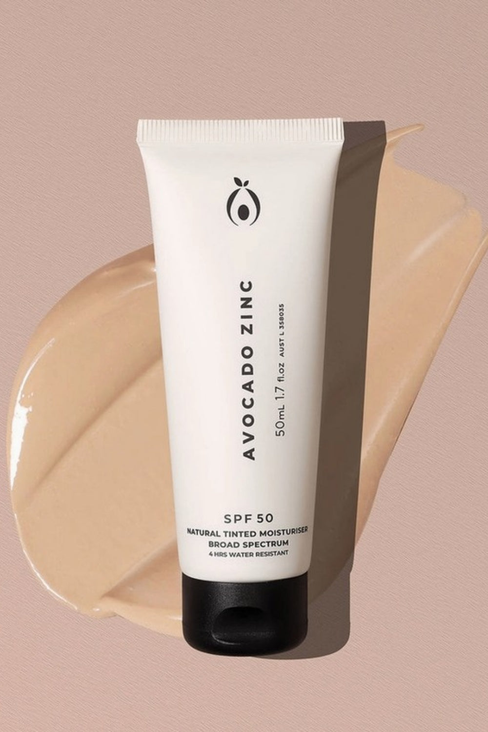 AVOCADO ZINC NATURAL TINTED MOISTURISER SPF50 LIGHT
