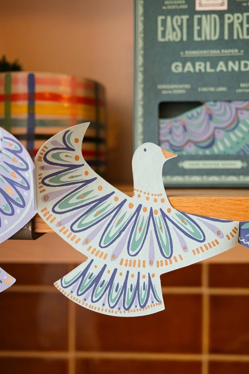 EAST END PRESS PEACE DOVES CONCERTINA GARLAND