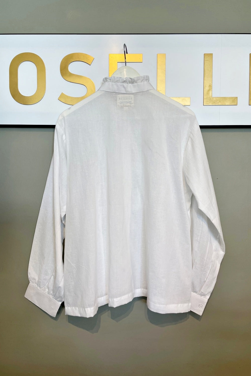 ROSELLE TUXEDO SHIRT WHITE