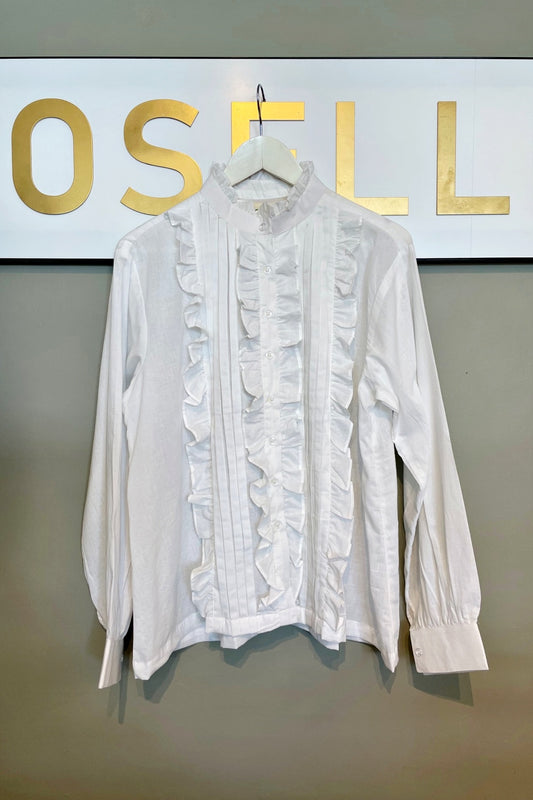 ROSELLE TUXEDO SHIRT WHITE