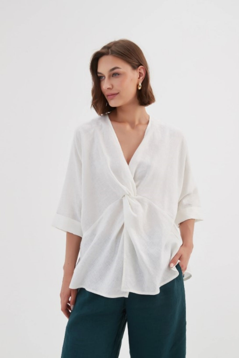 TIRELLI TWIST FRONT TOP WHITE