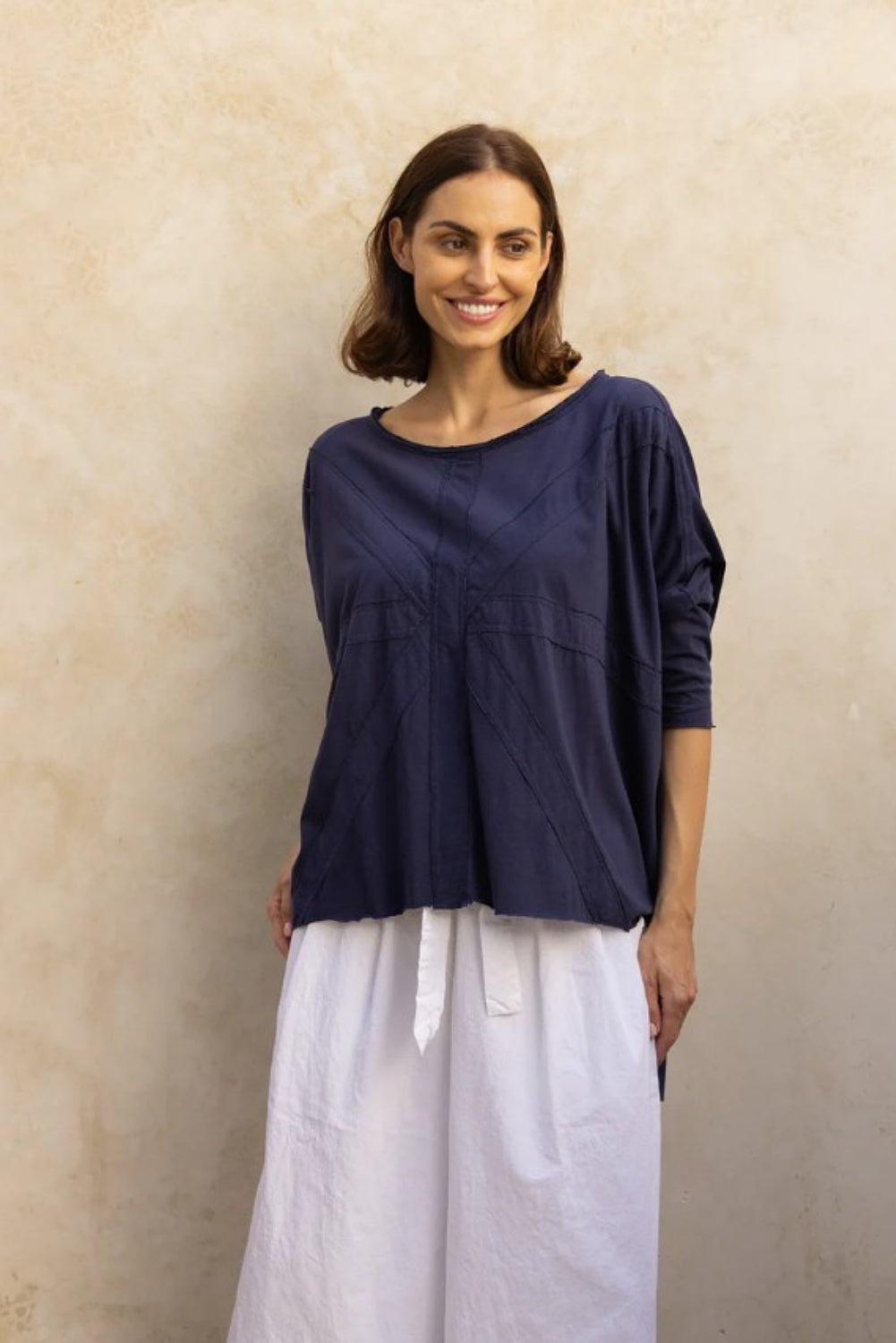 MEG BY DESIGN UNION TEE INDIGO
