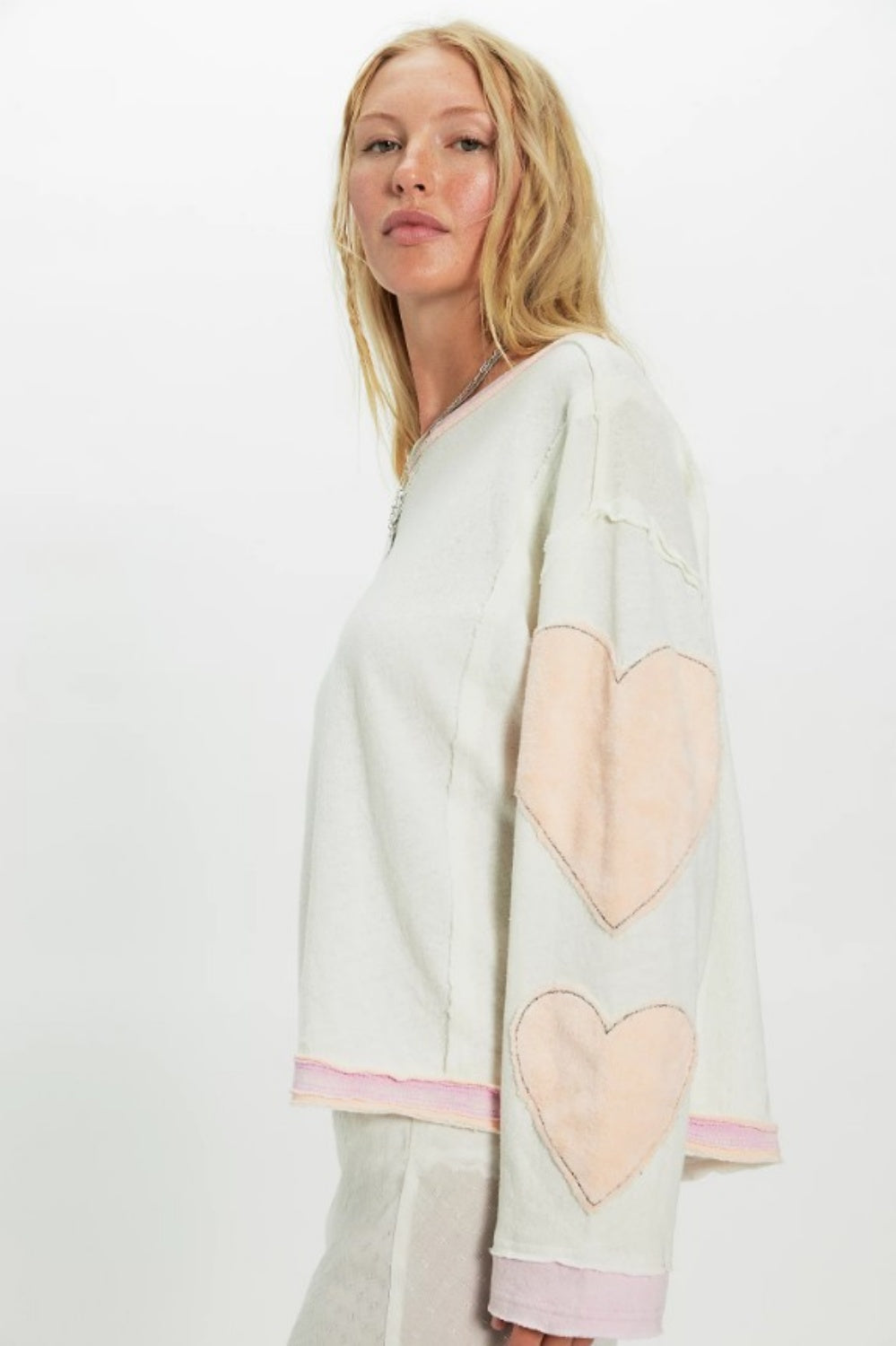 FREE PEOPLE YOU'RE A STAR TEE MINT HEART COMBO