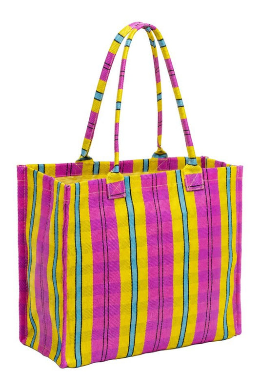 HAVEN ZAMBEZI TOTE PINK + YELLOW