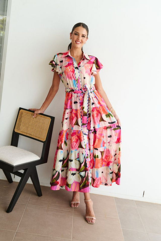 COLLECTIVO ZELDA DRESS SUMMER BLOSSOM