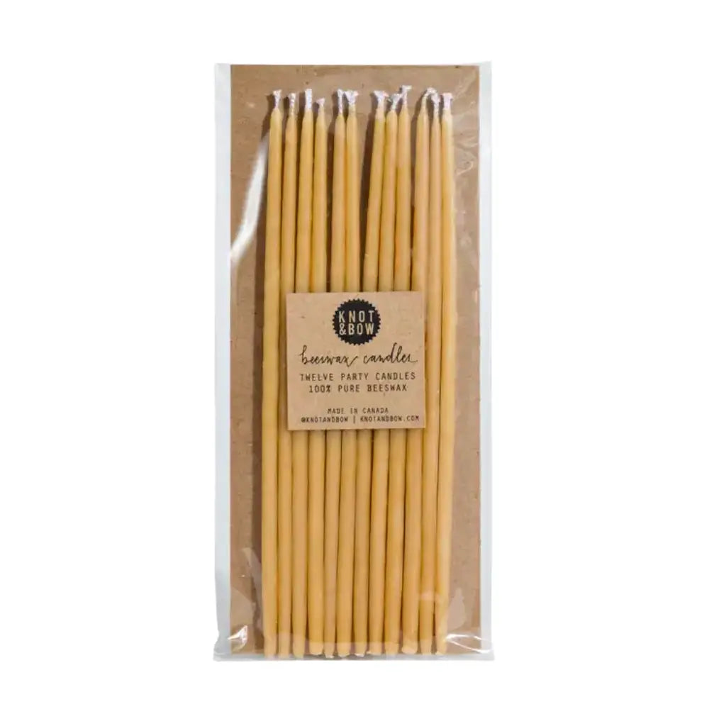 BEESWAX BIRTHDAY CANDLES TALL NATURAL