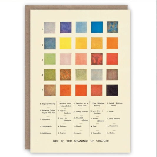 THE PATTERN BOOK MEANINGS OF COLOUR GREETING CARD