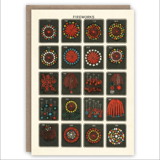 THE PATTERN BOOK FIREWORKS GREETING CARD